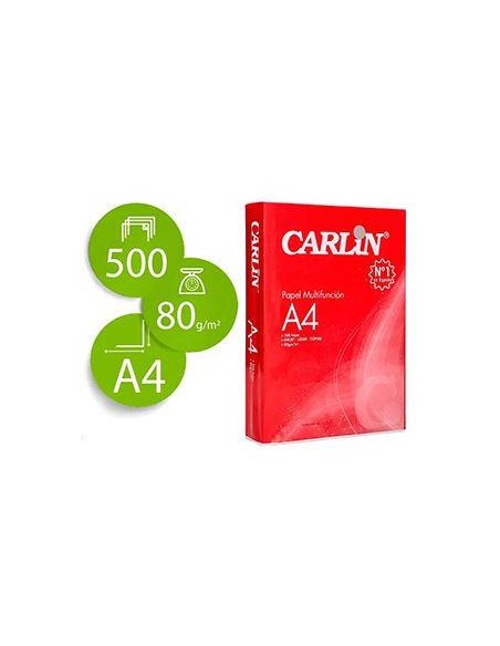 PAPEL A4 CARLIN EXTRA BLANCO CAJA ROJA 80GRS PRECIO ESPECIAL PAQUETE