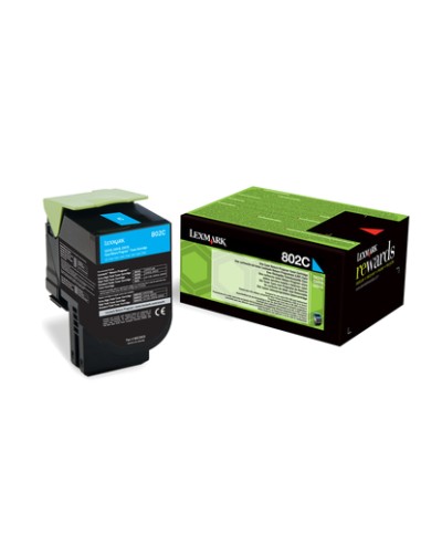 LEXMARK 802C Toner Retornable Cian (1k)
