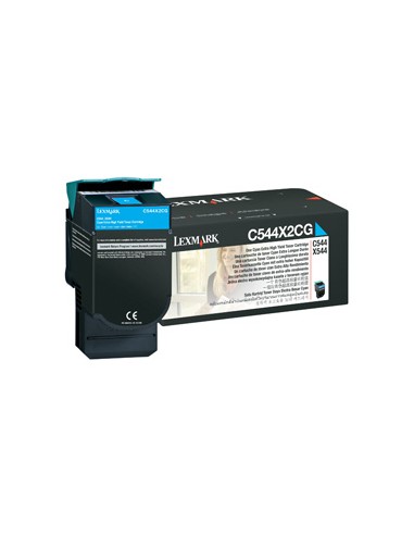 Lexmark C544/546, X544/546 Cartucho toner cian Extra Alto Rendimiento (4K)