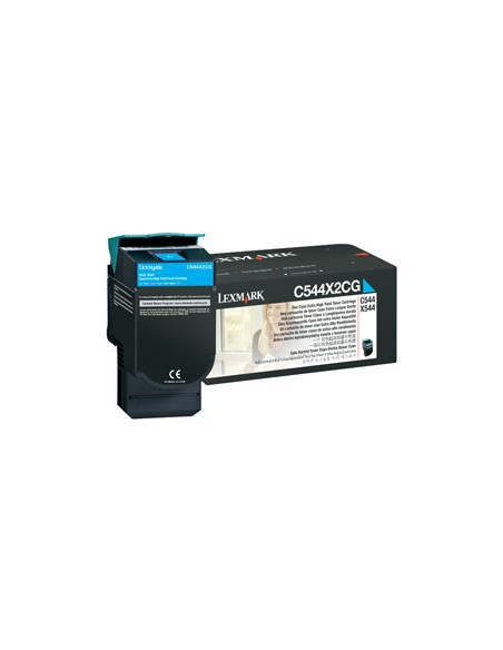 Lexmark C544/546, X544/546 Cartucho toner cian Extra Alto Rendimiento (4K)