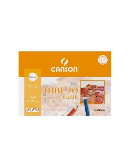 PACK LAMINAS DE DIBUJO A4 CANSON LISO  10H  130GR FILA  200406331 /C400110486