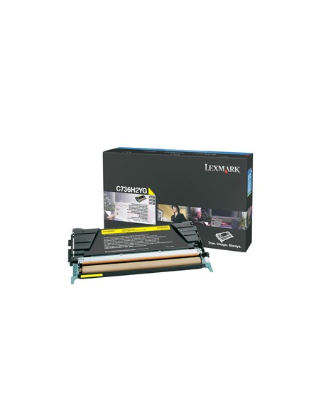 Lexmark C736, X736, X738 Cartucho de toner amarillo Alto Rendimiento (10K)