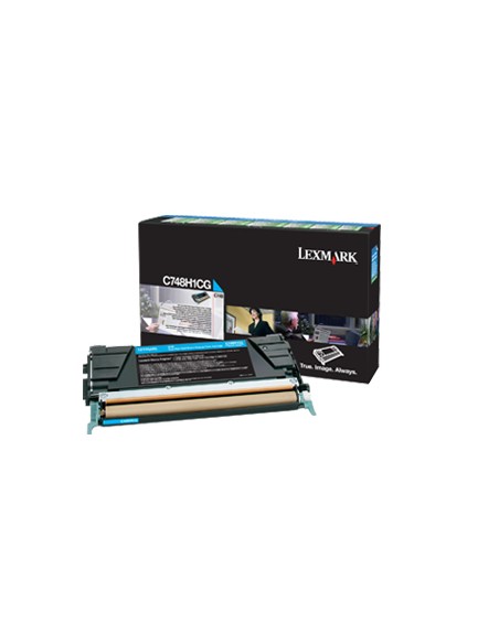 LEXMARK C748 Cartucho de toner cian Alto Rendimiento Retornable